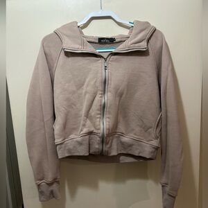 Trendy Queen Tan Zip-Up Jacket